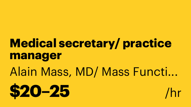 Medical secretary/ practice manager