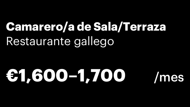 Camarero/a de Sala/Terraza