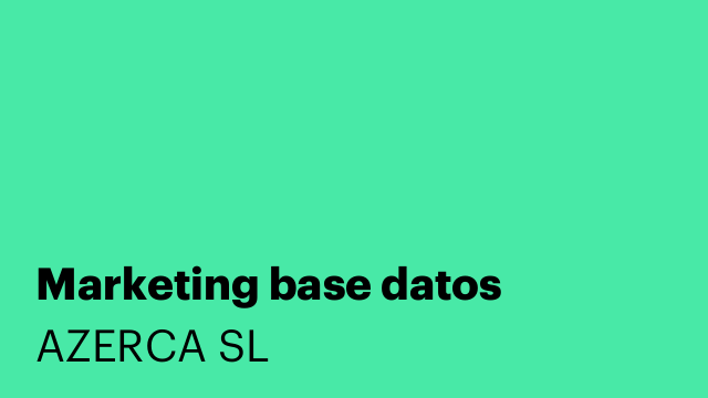 Marketing base datos