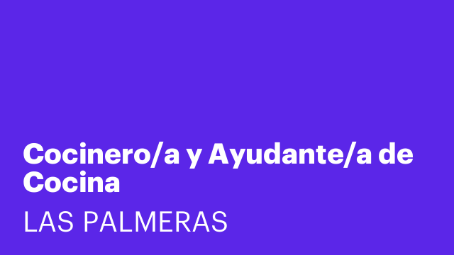 Cocinero/a y Ayudante/a de Cocina