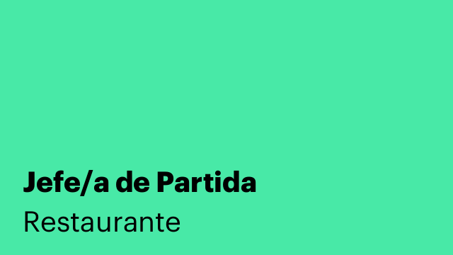 Jefe/a de Partida