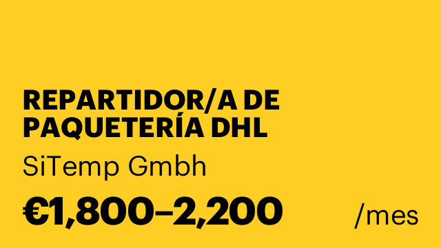 REPARTIDOR/A DE PAQUETERÍA DHL