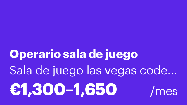 Operario sala de juego