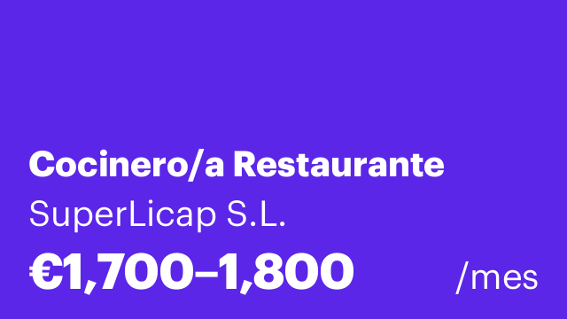 Cocinero/a Restaurante