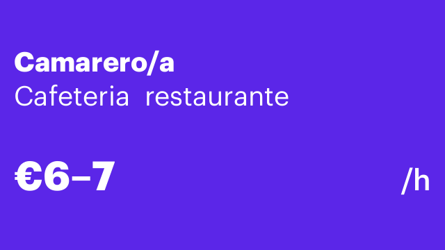 Camarero/a