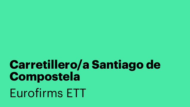 Carretillero/a Santiago de Compostela