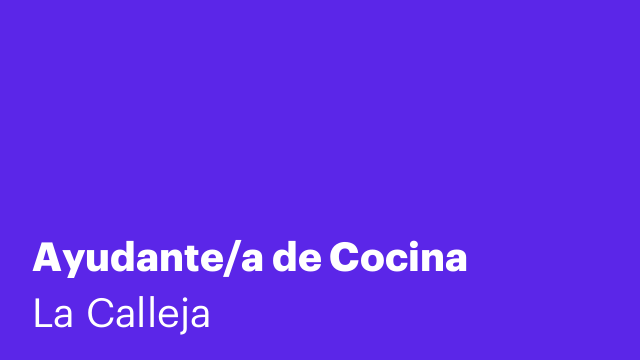 Ayudante/a de Cocina
