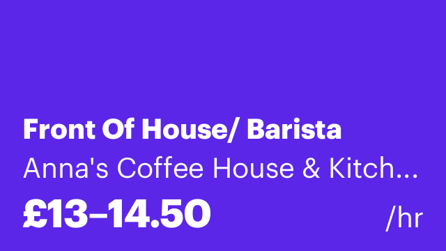 Front Of House/ Barista