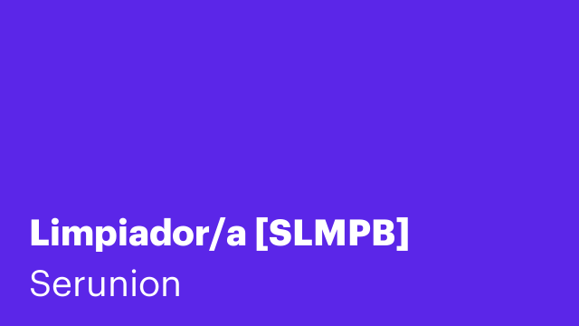 Limpiador/a [SLMPB]