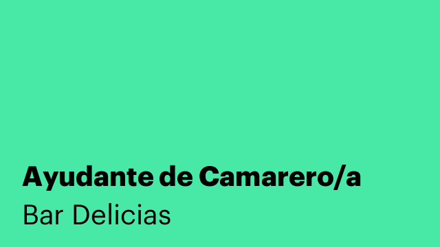 Ayudante de Camarero/a