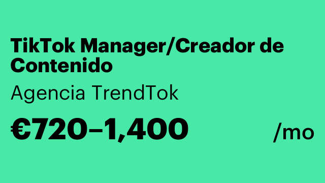 TikTok Manager/Creador de Contenido