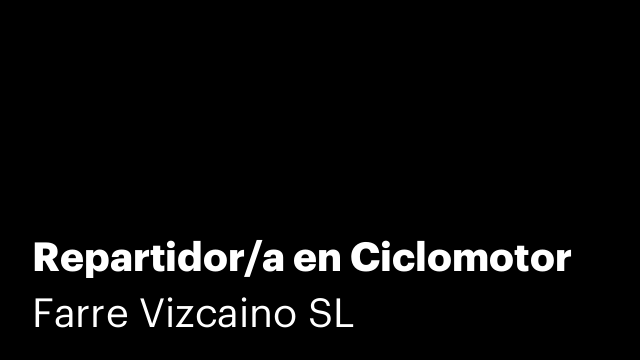 Repartidor/a en Ciclomotor