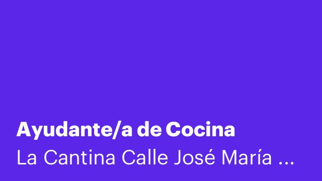 Ayudante/a de Cocina