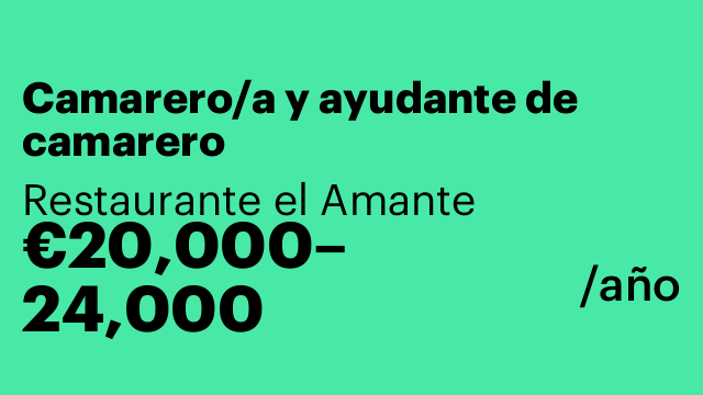 Camarero/a y ayudante de camarero
