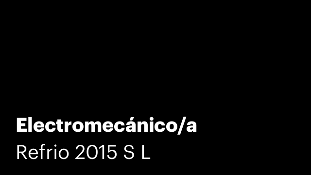 Electromecánico/a