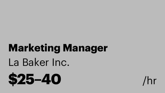 Marketing Manager