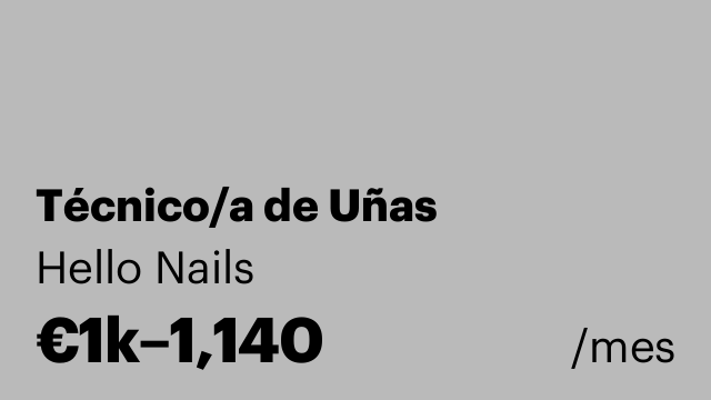 Técnico/a de Uñas