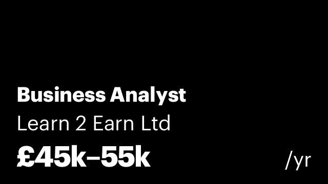 Business Analyst