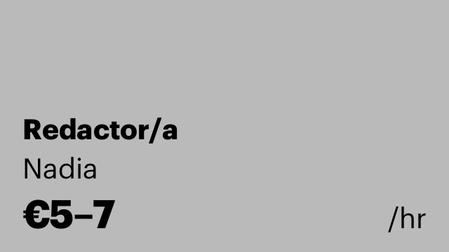 Redactor/a