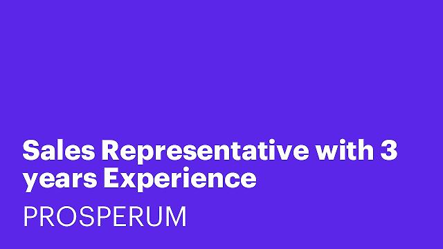 Sales Representative with 3 years Experience