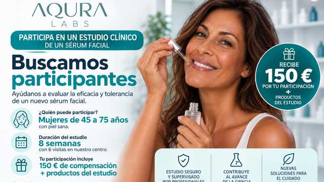 Participante estudio cosmético 150€ recompensa