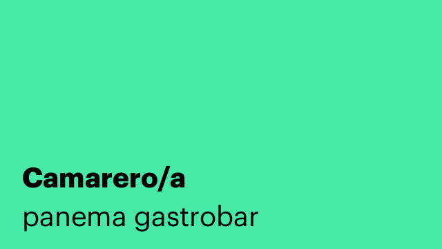 Camarero/a