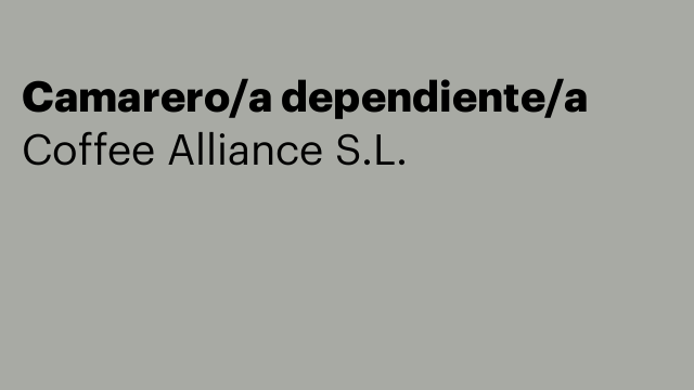 Camarero/a dependiente/a