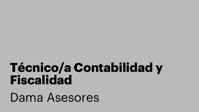 Técnico/a Contabilidad y Fiscalidad