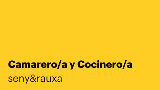 Camarero/a y Cocinero/a