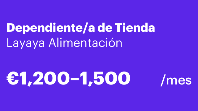 Dependiente/a de Tienda