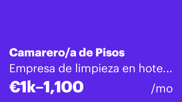 Camarero/a de Pisos