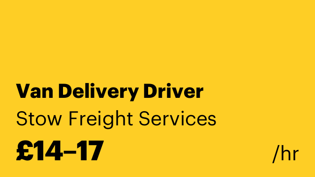Van Delivery Driver