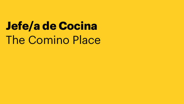 Jefe/a de Cocina