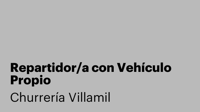 Repartidor/a con Vehículo Propio