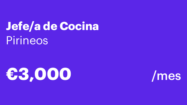 Jefe/a de Cocina