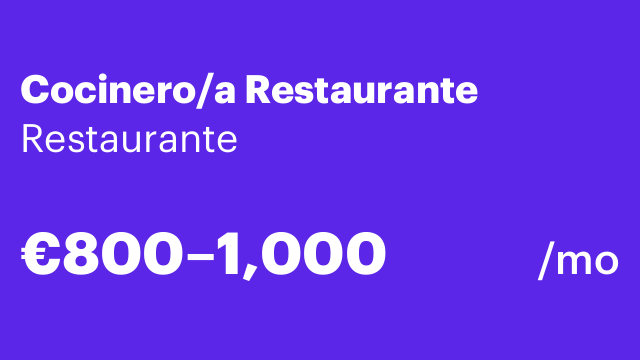 Cocinero/a Restaurante
