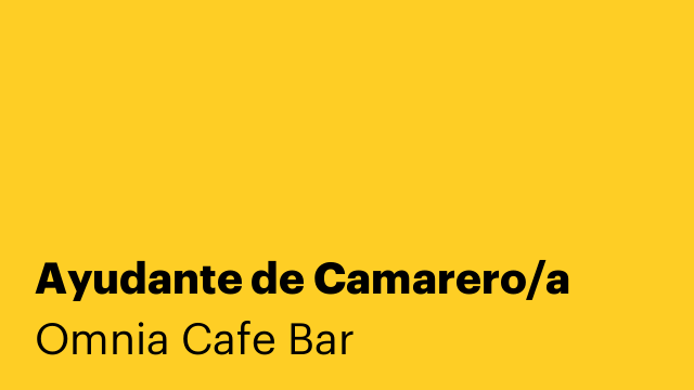 Ayudante de Camarero/a