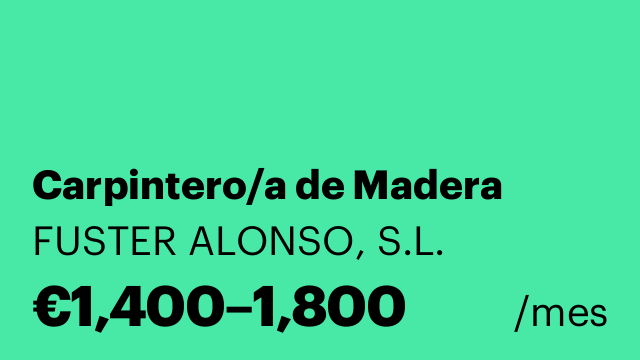Carpintero/a de Madera