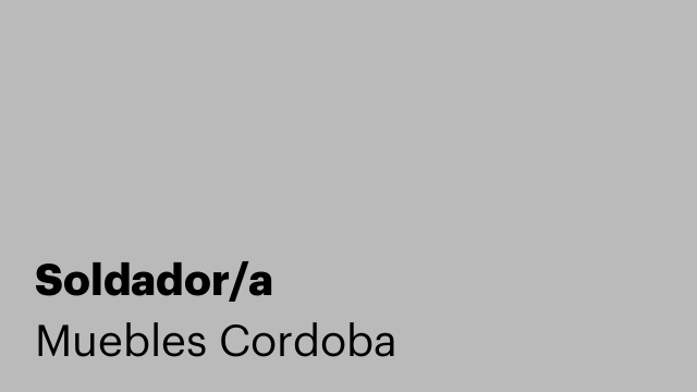Soldador/a