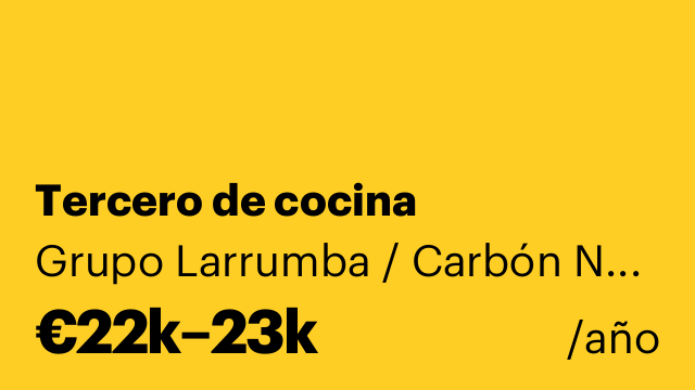 Tercero de cocina