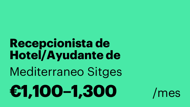 Recepcionista de Hotel/Ayudante de recepción