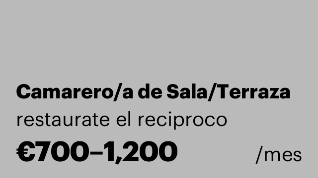 Camarero/a de Sala/Terraza