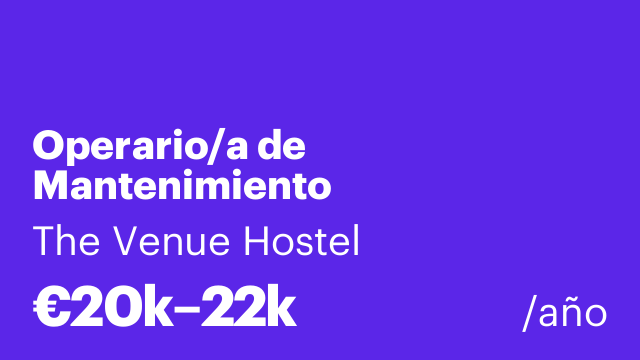 Operario/a de Mantenimiento