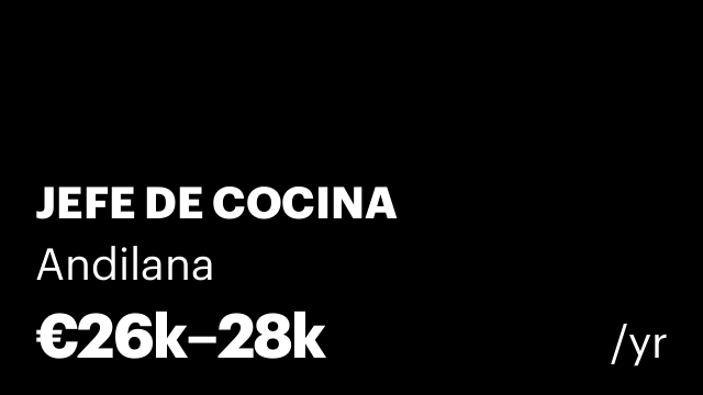 JEFE DE COCINA