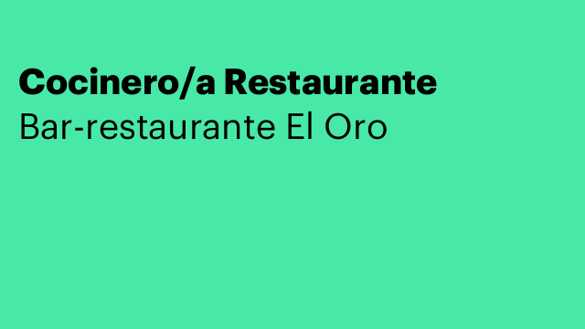 Cocinero/a Restaurante