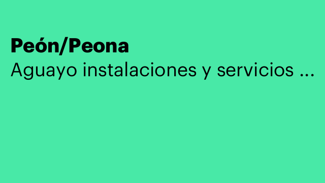 Peón/Peona