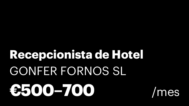 Recepcionista de Hotel