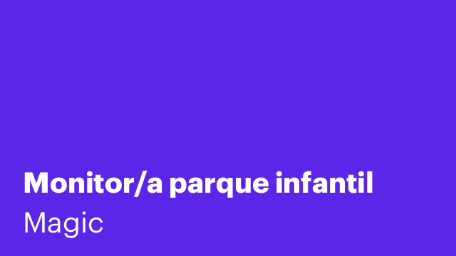 Monitor/a parque infantil