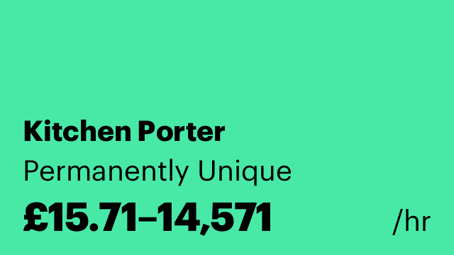 Kitchen Porter