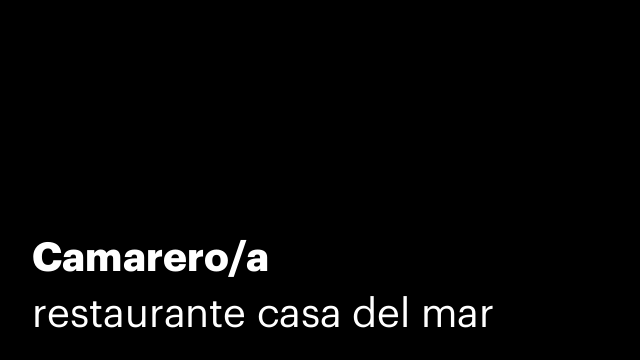 Camarero/a